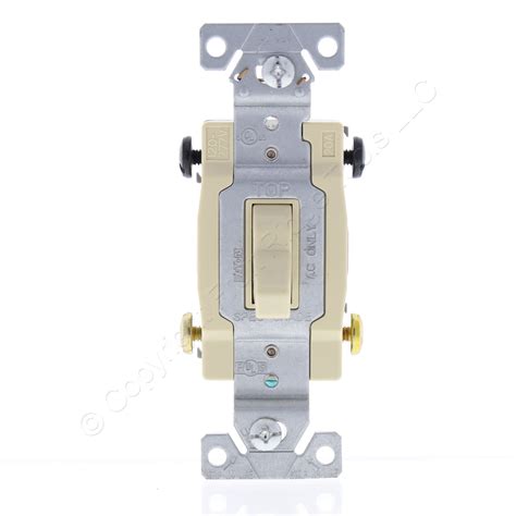 🏠 Eaton Ivory Commercial Grade Toggle Wall Light Switches 4 Way 20a