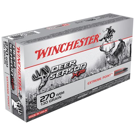 Winchester 270 Wsm 130 Grain Extreme Point Deer Season Xp Ammo 20