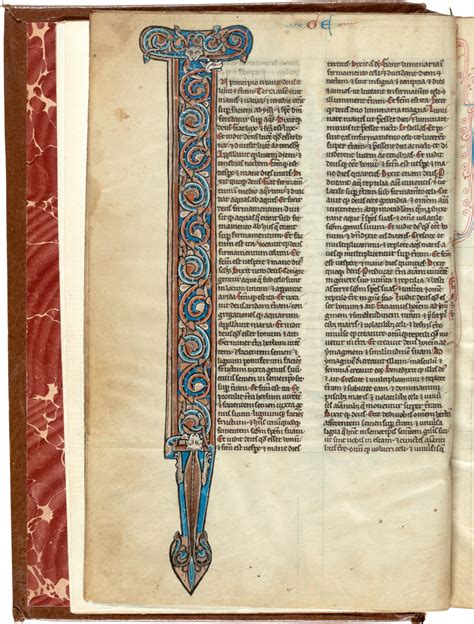 Bible In Latin Illuminated Manuscript On Vellum England Probably