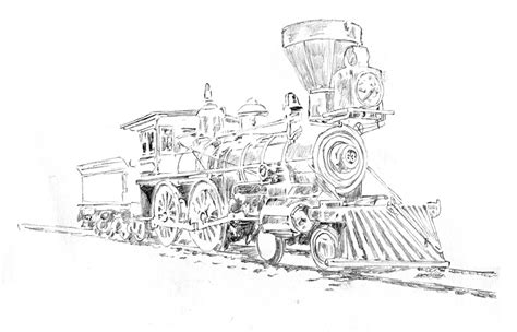 Daily Sketch 4 4 0 Steam Locomotive The Art Of Michael Brugh