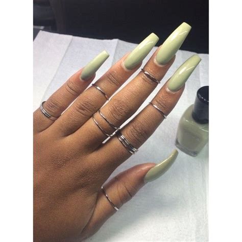 Ios Camera Image Liked On Polyvore Featuring Nails Green Acrylic
