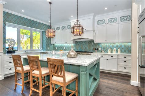 What are the shipping options for turquoise tile? 20 Stunning Kitchen Cabinet Colors Designs