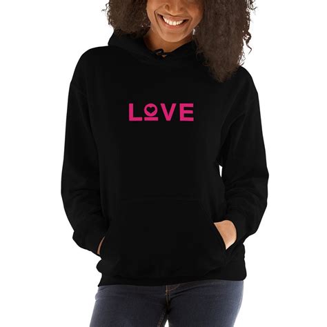 Womens Love Heart Sweatshirt Hoodie Cute Pullover Etsy
