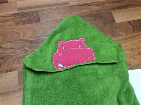Hippo Personalized Hooded Towel Hippopotamus Baby Shower Etsy