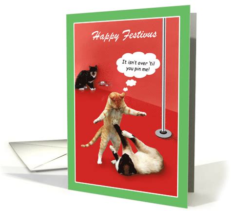 Except as required by law, gcs cannot be transferred for value or redeemed for cash. Cat Humor Happy Festivus card (1505806)