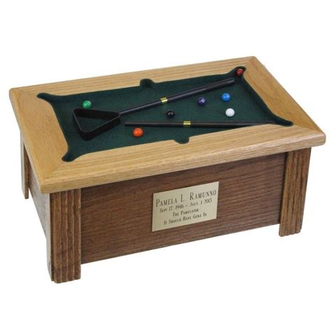 Pool Table And Billiards Cremation Urn Hand Made Usa Gaming Table Urn