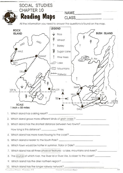 2nd Grade Social Studies Worksheets On Maps