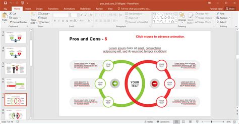 Comparing Pros And Cons PowerPoint Template