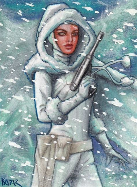 Snow Bunny Padme Star Wars In Frank Kadar S Sketch Cards Comic Art Gallery Room 923084