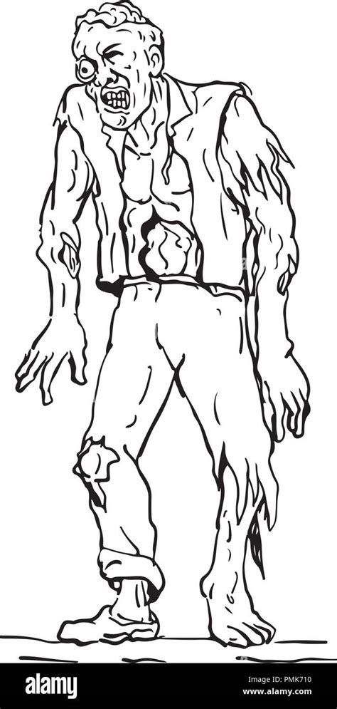 Full Body Zombie Drawing