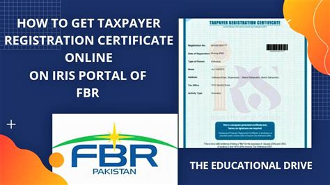 How To Get Taxpayer Registration Certificate ViaIRIS Portal Of FBR Tax