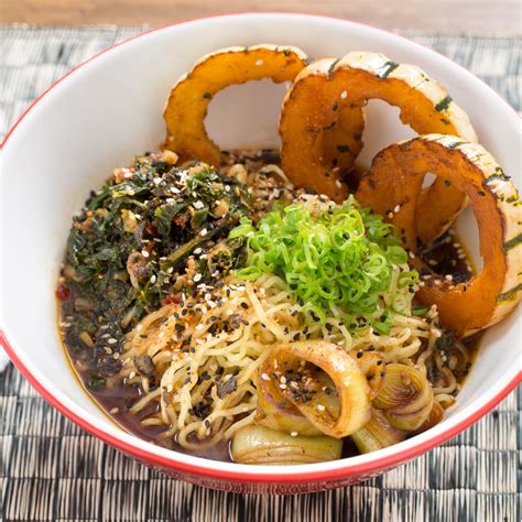 Recipe Caramelized Leek And Barley Miso Ramen With Delicata Squash