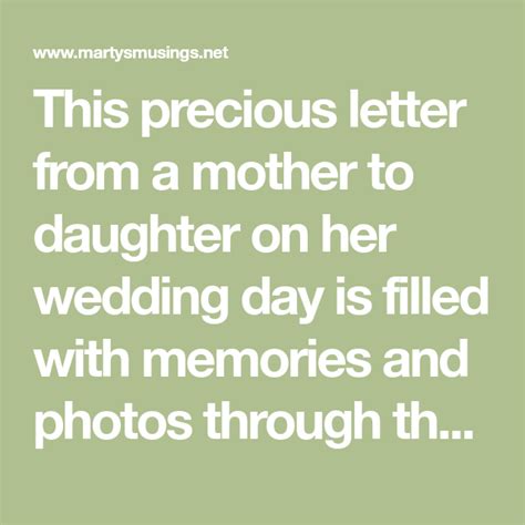 Letter From A Mother To Daughter On Your Wedding Day Wedding Day Letter To Daughter Letter