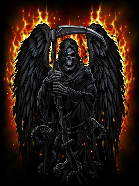 Grim Reaper By Adrian Balderrama Skulls