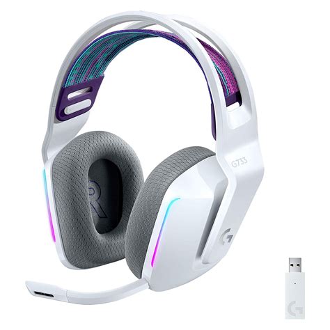 The logitech g733 headset combines a stylish design with decent game audio, but it feels a little flimsy and doesn't fit that well. Logitech G733 Lightspeed White - Auriculares microfono ...