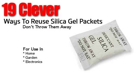 Check out our top 50 uses for the most common examples of where and how silica gel products are used. 19 Clever Tips For Reusing Silica Gel Packets