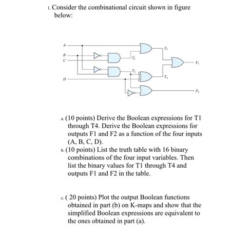 Solved 1 Consider The Combinational Circuit Shown In Fig