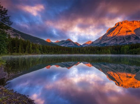 Mount Kidd In Kananaskis Turner Valley Country Alberta