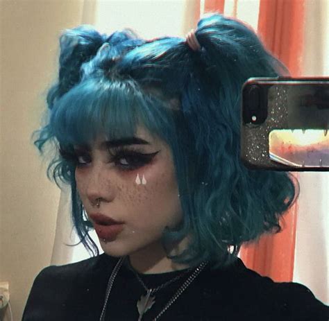 I Want This But Not Blue Aesthetic Hair Hair Styles Hair Inspo Color