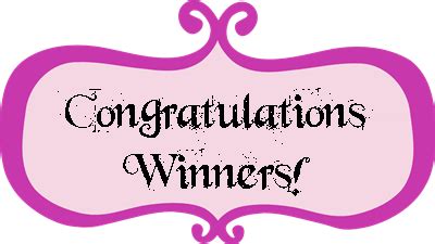 Congrats To The Winners Congrats Blog Winner