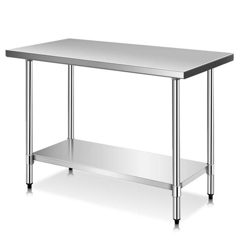 The table/work bench works well in commercial applications too, store tools, supplies and equipment, or use a coffee station in the break room. Costway 24'' x 48'' Stainless Steel Food Prep & Work Table ...