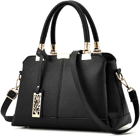 Andongnywell Ladies Pu Leather Top Handle Satchel Handbags
