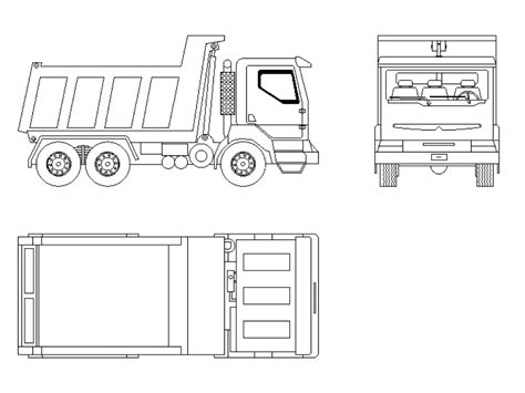 Dump Truck In Autocad Cad Download Kb Bibliocad