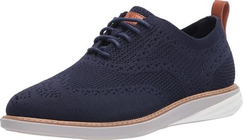 Cole Haan Mens Marine Blue Knit Oxford Uk Shoes And Bags