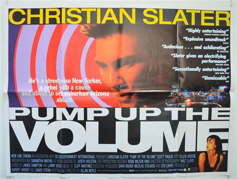 Pump up the volume you're gonna get yours! Pump Up The Volume - Original Cinema Movie Poster From ...