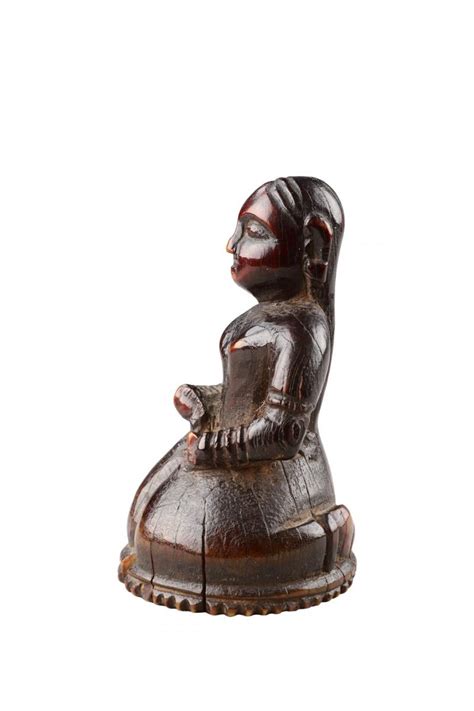 Ivory Indian Rajasthan Chess Piece A Pawn Depicting A Woman Bada
