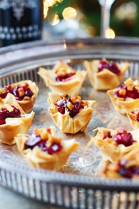 Brie Cranberry And Pancetta Phyllo Bites
