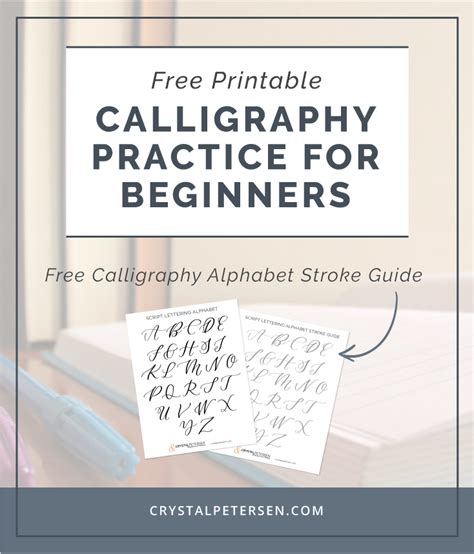 Modern calligraphy is a refreshing new take on traditional hand lettering worksheets. Free Calligraphy Alphabet Printable • Crystal Petersen