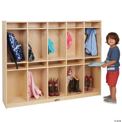 Ecr4kids Birch 10 Section School Classroom Coat Locker For Storage With