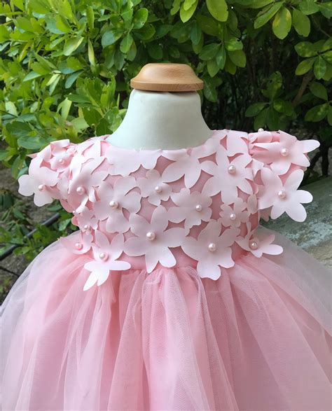 Robe De Cérémonie Bébé Fille Princesse Couleur Rose Avec Etsy France