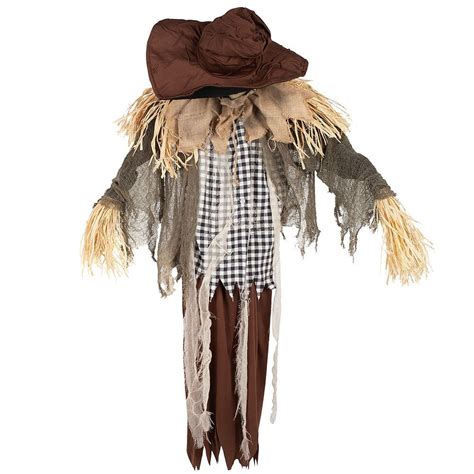 Animated Hanging Scarecrow 53in X 55in Scary Halloween Decorations