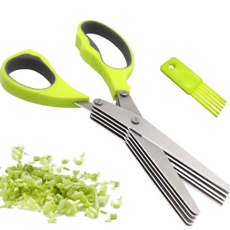 Herb Scissors Multipurpose Stainless Steel Kitchen Shears Set With 5
