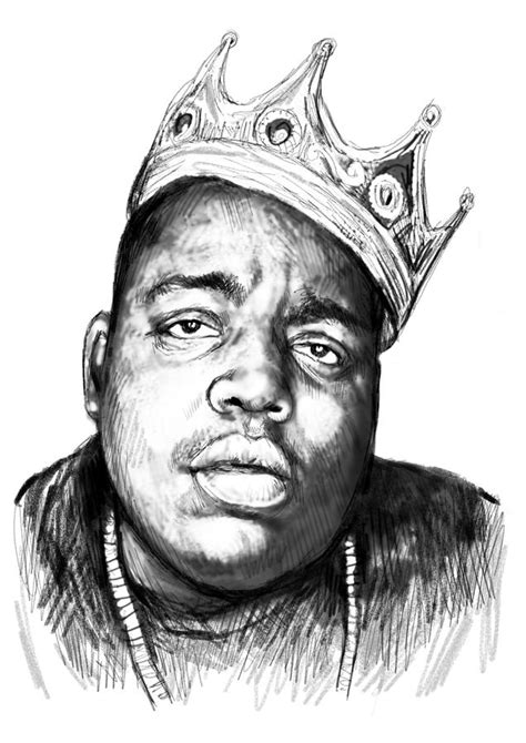 Biggie Smalls Drawing Outline