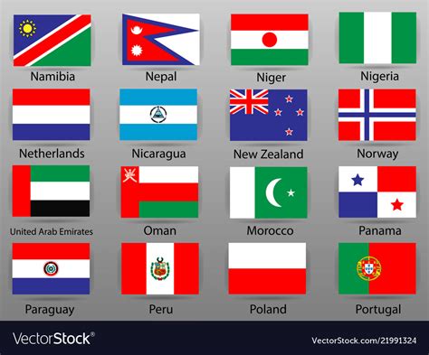 Flags Of All Countries Of The World Part 8 Vector Image