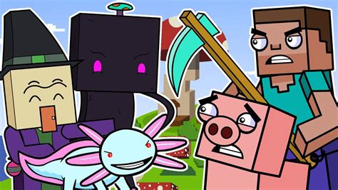 Axolotls Lush Caves And Wardens Block Squad Minecraft Animation