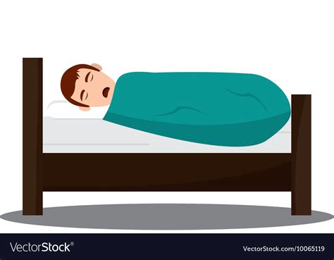 Person Sleeping In Bed Icon Royalty Free Vector Image