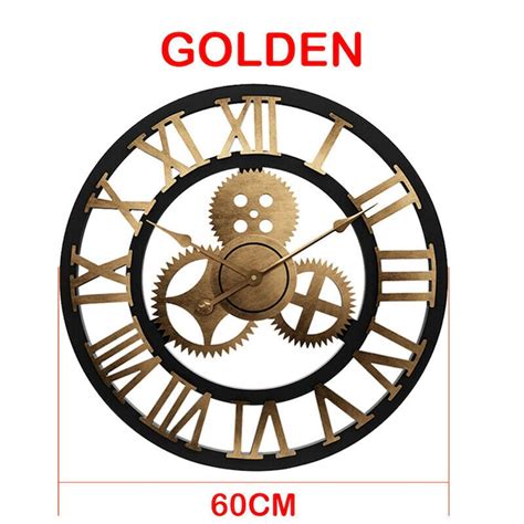 4060cm Large Skeleton Roman Wall Clock Big Numerals Giant Etsy Uk