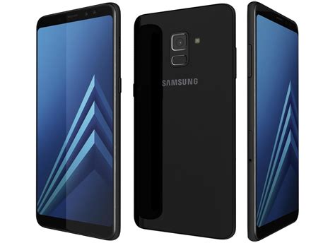 Samsung Galaxy A8 2018 Plus Black 3d Model Cgtrader