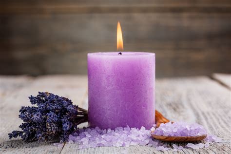 Homemade Lavender Scented Candles Purple Candles Lavender Scented