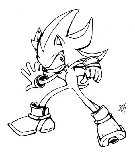 Sonic X Shadow Coloring Pages Super Sonic And Super Shadow Coloring