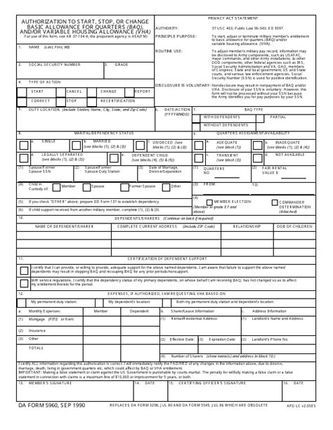 Fillable 5960 Form Printable Forms Free Online