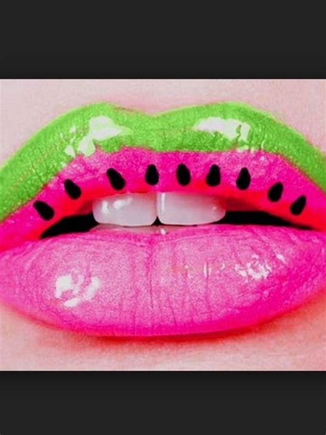 Watermelon Lips Crazy Lipstick Lipstick Designs Lip Art