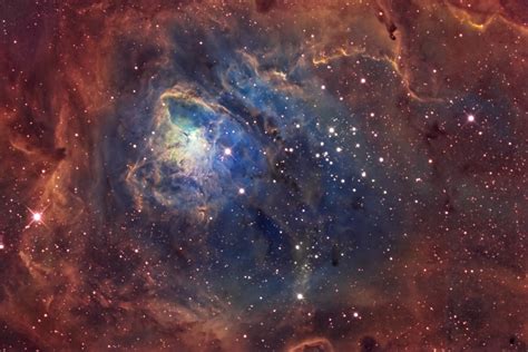 M8 Lagoon Nebula In Mapped Color