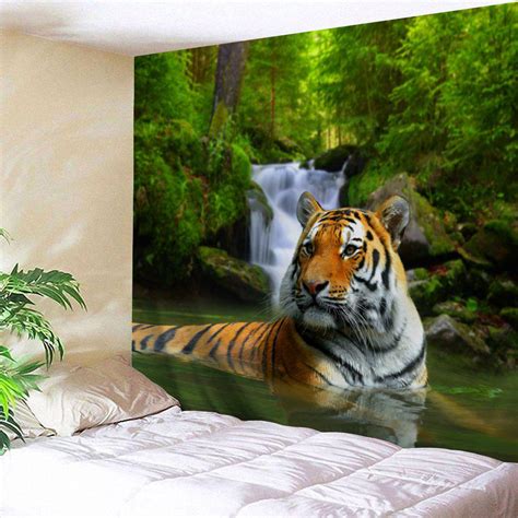 21 Off Forest Tiger Print Tapestry Wall Hanging Art Decoration