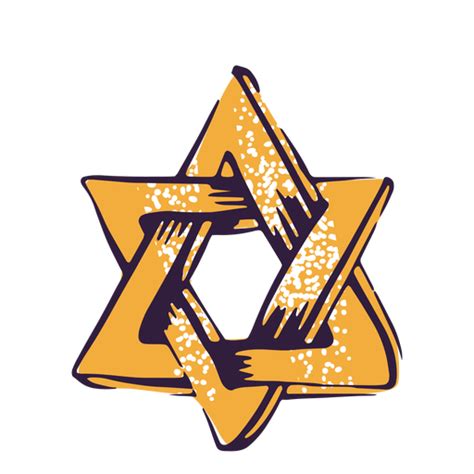 Ilustração do símbolo judeu estrela de David Baixar PNG SVG Transparente