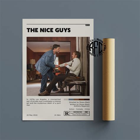 The Nice Guys Retro Vintage Poster Minimalist Movie Poster Etsy